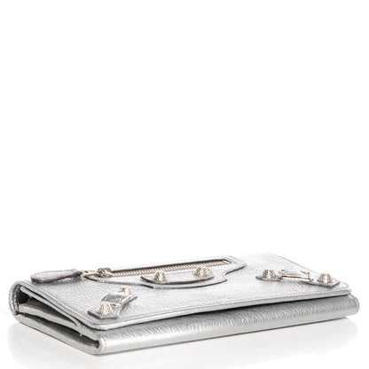 Balenciaga Agneau Giant 12 Silver Hardware Money Wallet Gris Aluminum 4 of 9