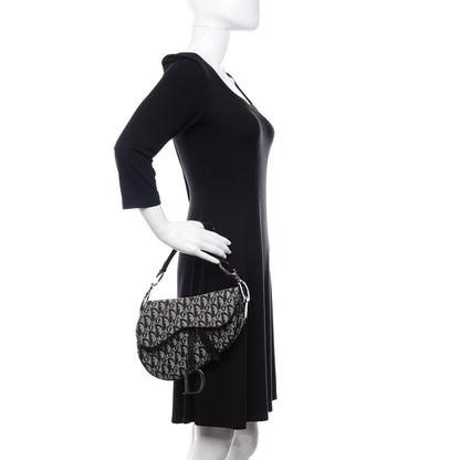 Christian Dior Monogram Saddle Bag Black 2 of 8
