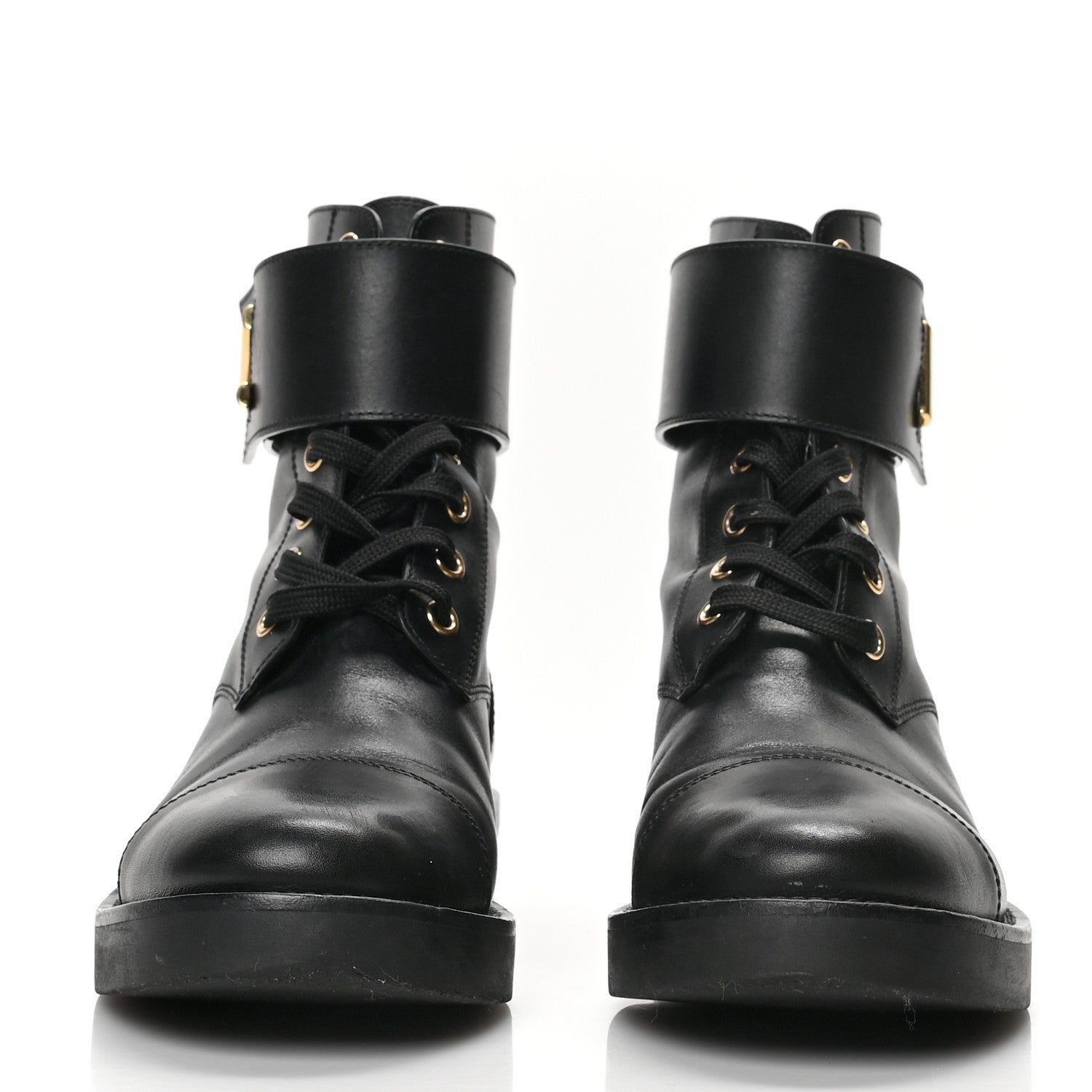 Louis Vuitton Calfskin Wonderland Flat Ranger Boots 36 Black 2 of 8