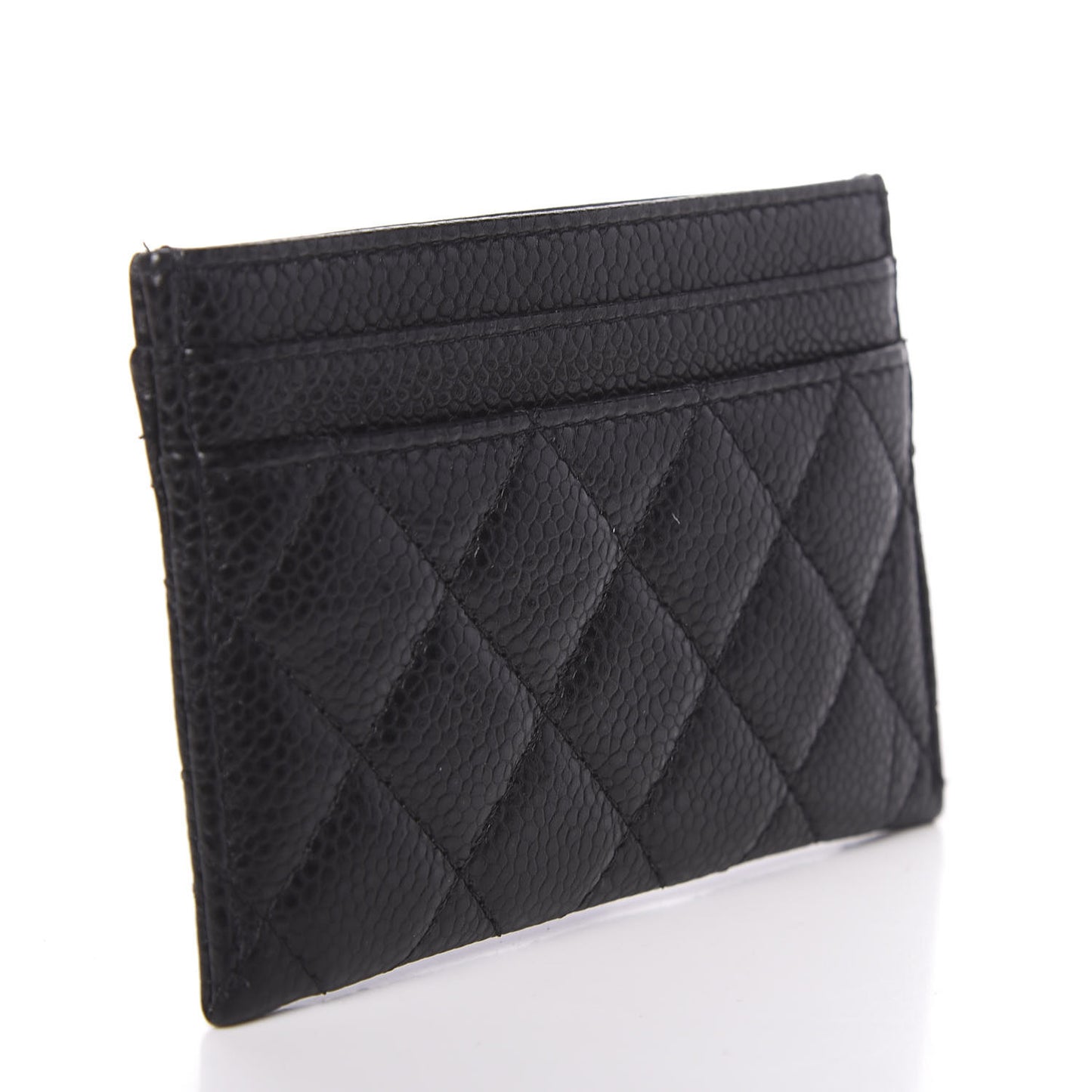 Caviar Quilted Boy Card Holder Black
