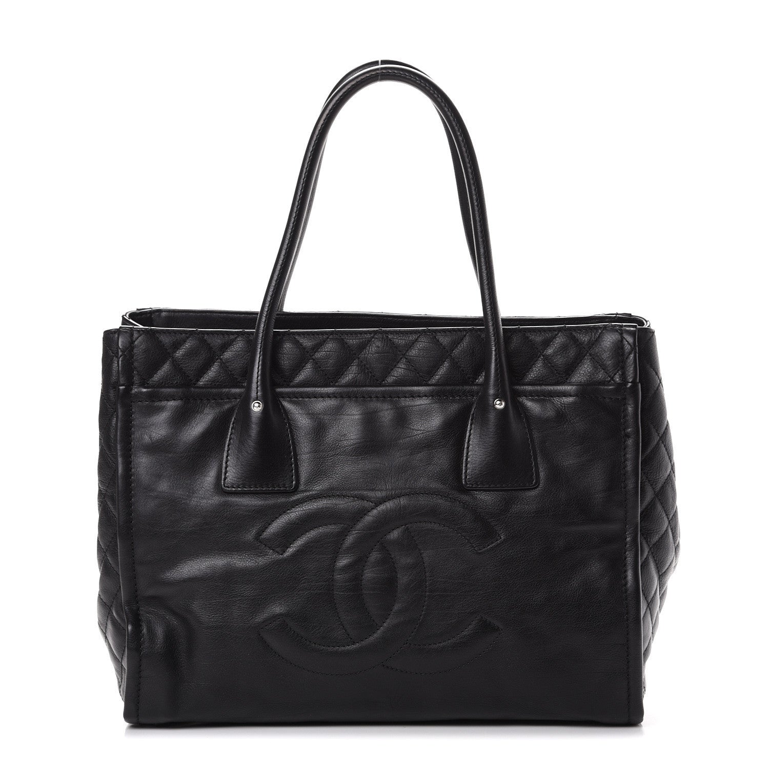Chanel Grained Calfskin Quilted Timeless CC Soft Tote Black 1 of 9