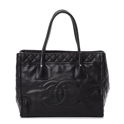 Chanel Grained Calfskin Quilted Timeless CC Soft Tote Black 1 of 9