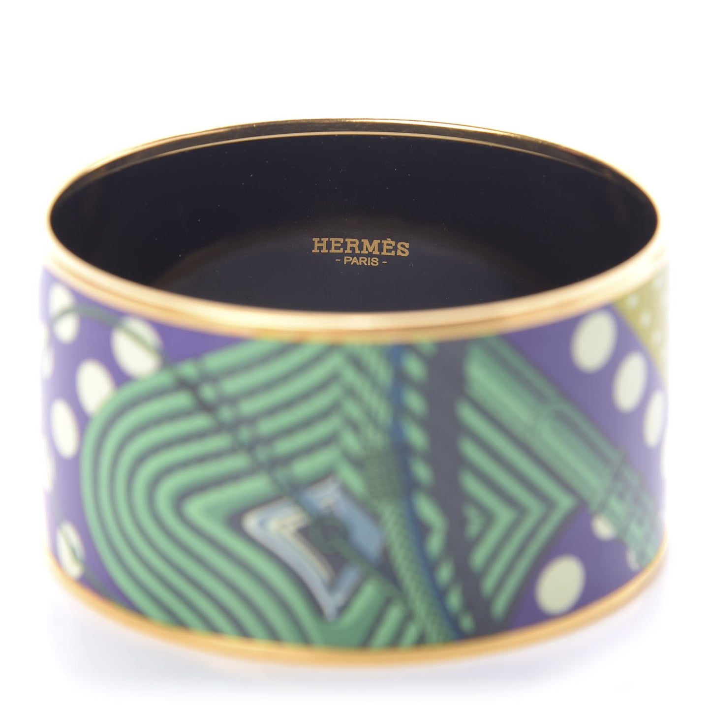 Enamel Printed Extra Wide Clic Clac A Pois Bracelet 70 Multicolor