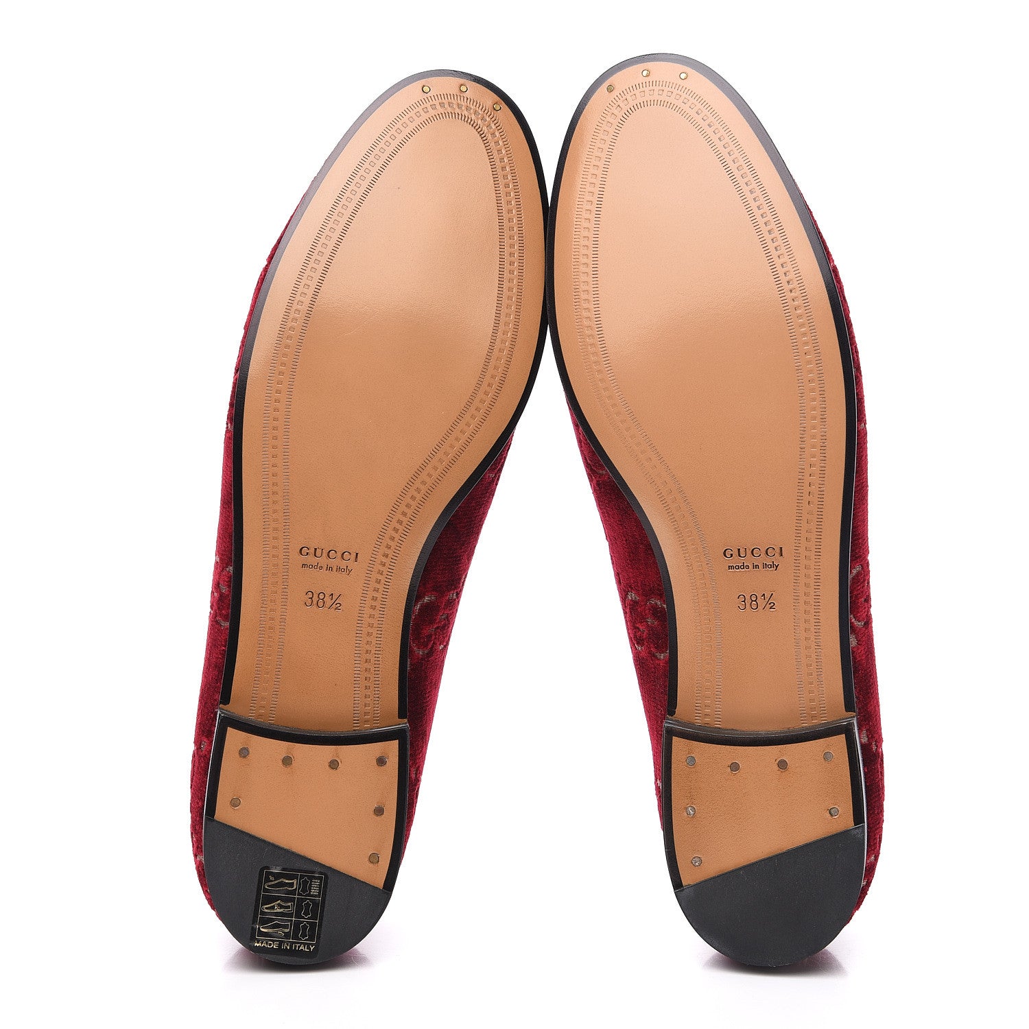 Gucci Velvet Malaga Kid GG Monogram Horsebit Womens Jordaan Loafers 38.5 Red Cipria Romantic Cerise 5 of 9