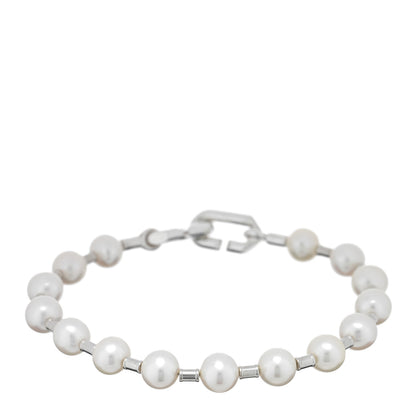 Tiffany Sterling Silver Pearl 7-8mm HardWear Bracelet 1 of 4