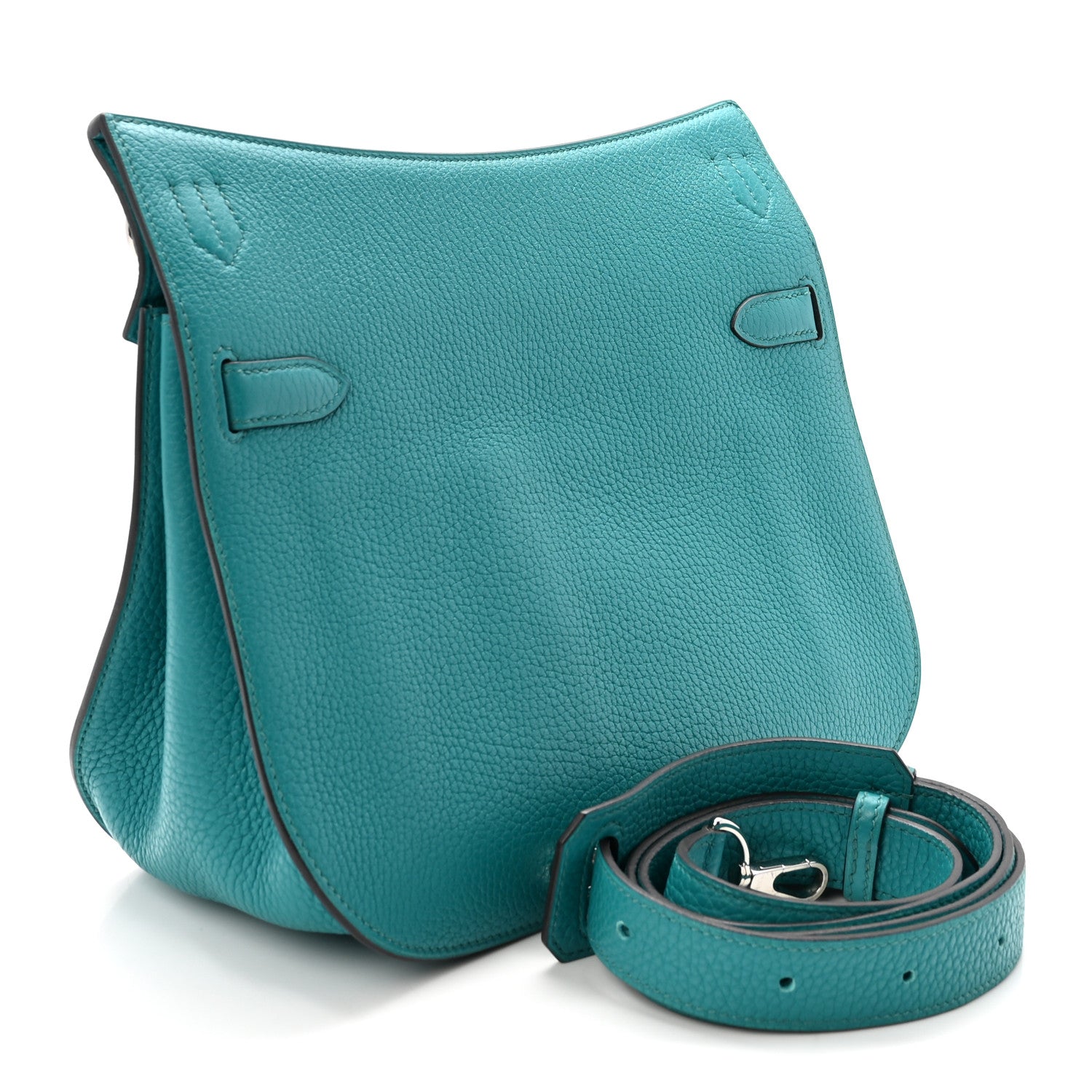 Hermes Taurillon Clemence Jypsiere 28 Bleu Paon 3 of 9