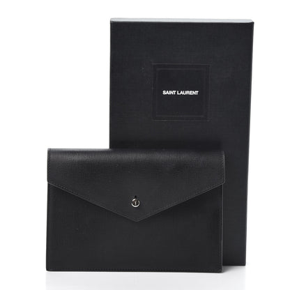 Saint Laurent Calfskin Passport Holder Black 9 of 9