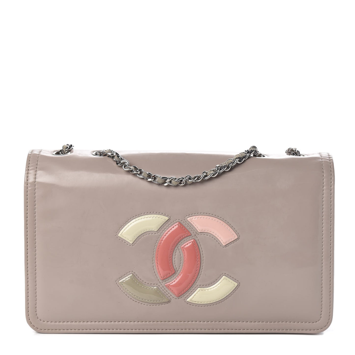 Vinyl Lipstick Flap Dark Beige