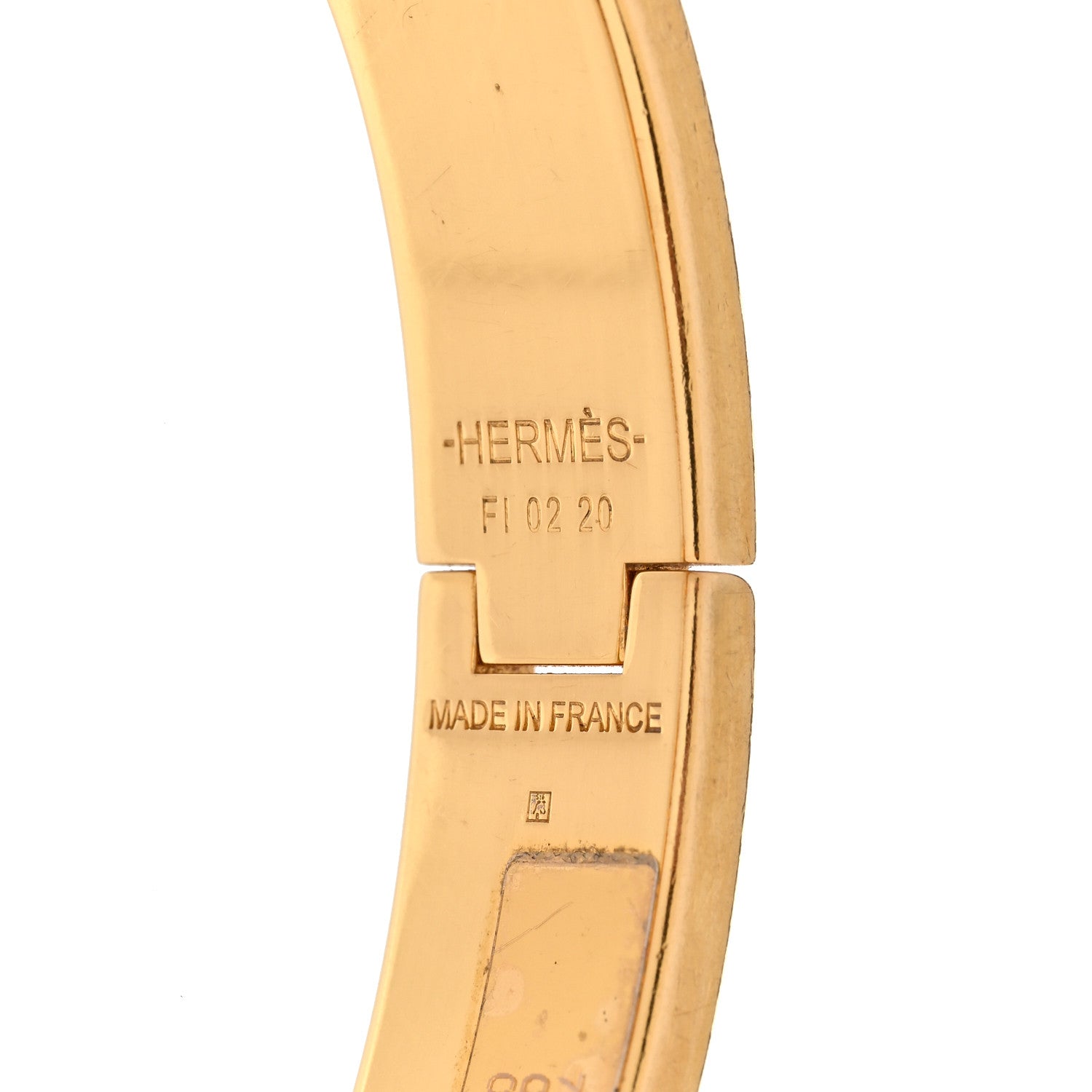 Hermes Enamel Narrow Clic Clac H Bracelet GM Orange 4 of 5