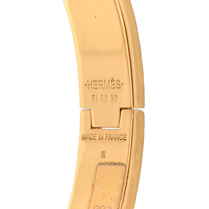 Hermes Enamel Narrow Clic Clac H Bracelet GM Orange 4 of 5