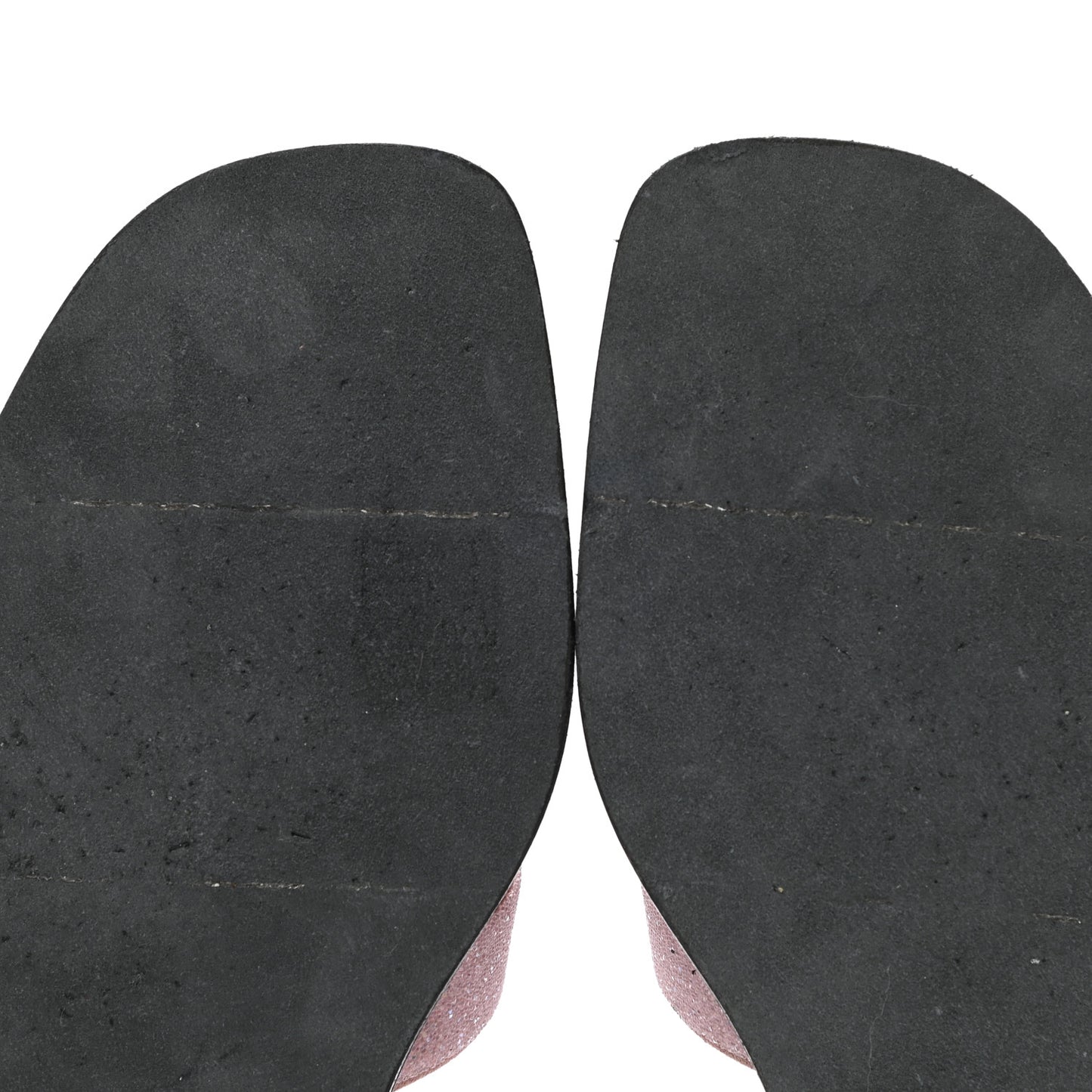 Suede Goatskin Crystal Powder Oran Sandals 38 Rose