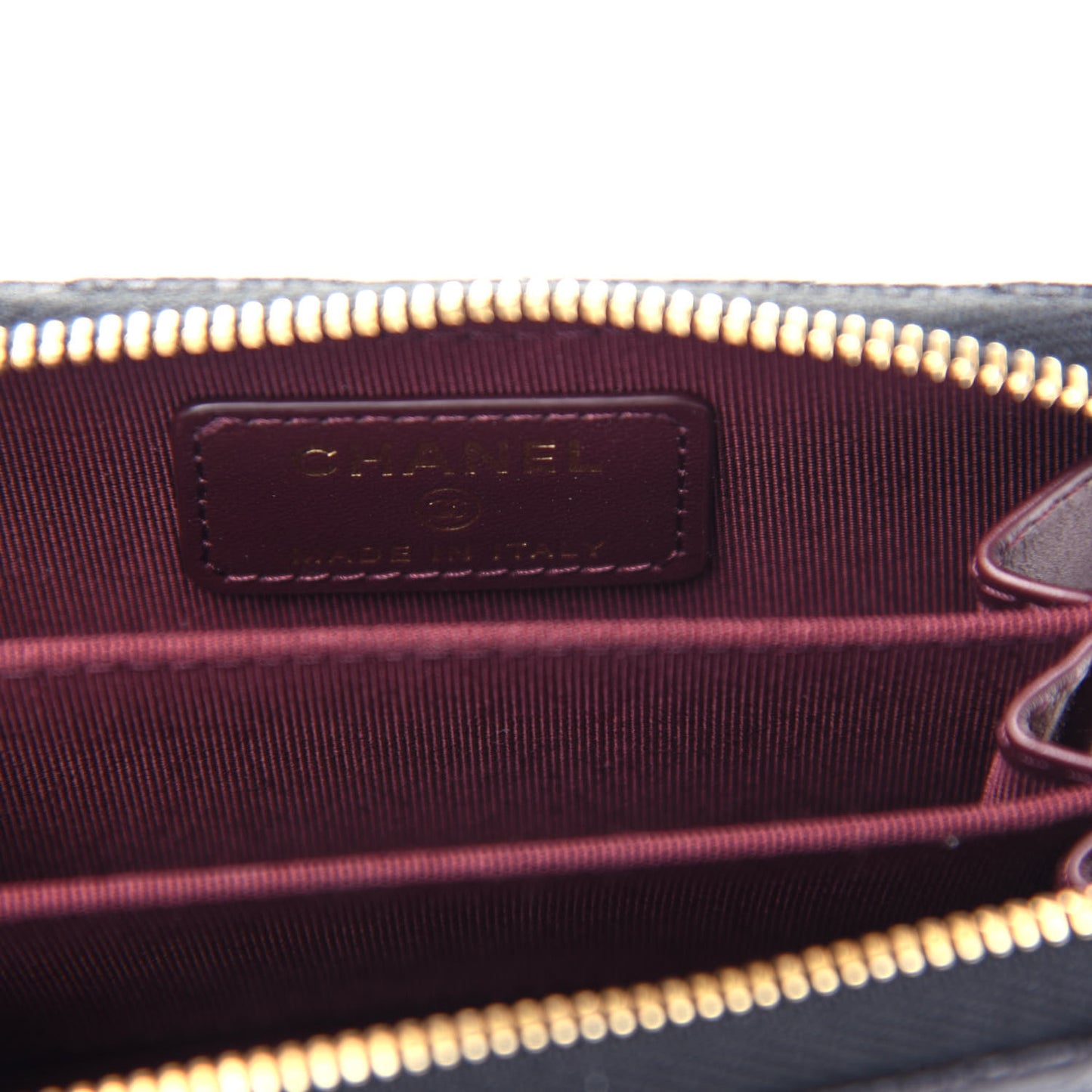 Caviar Quilted Zip Coin Purse Black