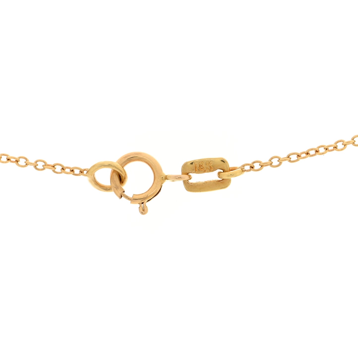 18K Yellow Gold Diamond Stick Pendant Necklace