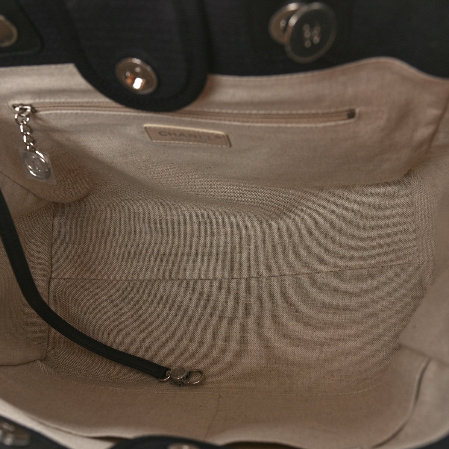 Chanel Mixed Fibers Small Deauville Tote Black 5 of 10