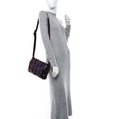 Bottega Veneta Glossy Nail Polish Nappa Maxi Intreccio Padded Cassette Crossbody Bag Holographic 2 of 10