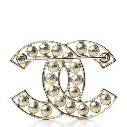 Chanel Pearl CC Brooch Light Gold 3 of 4