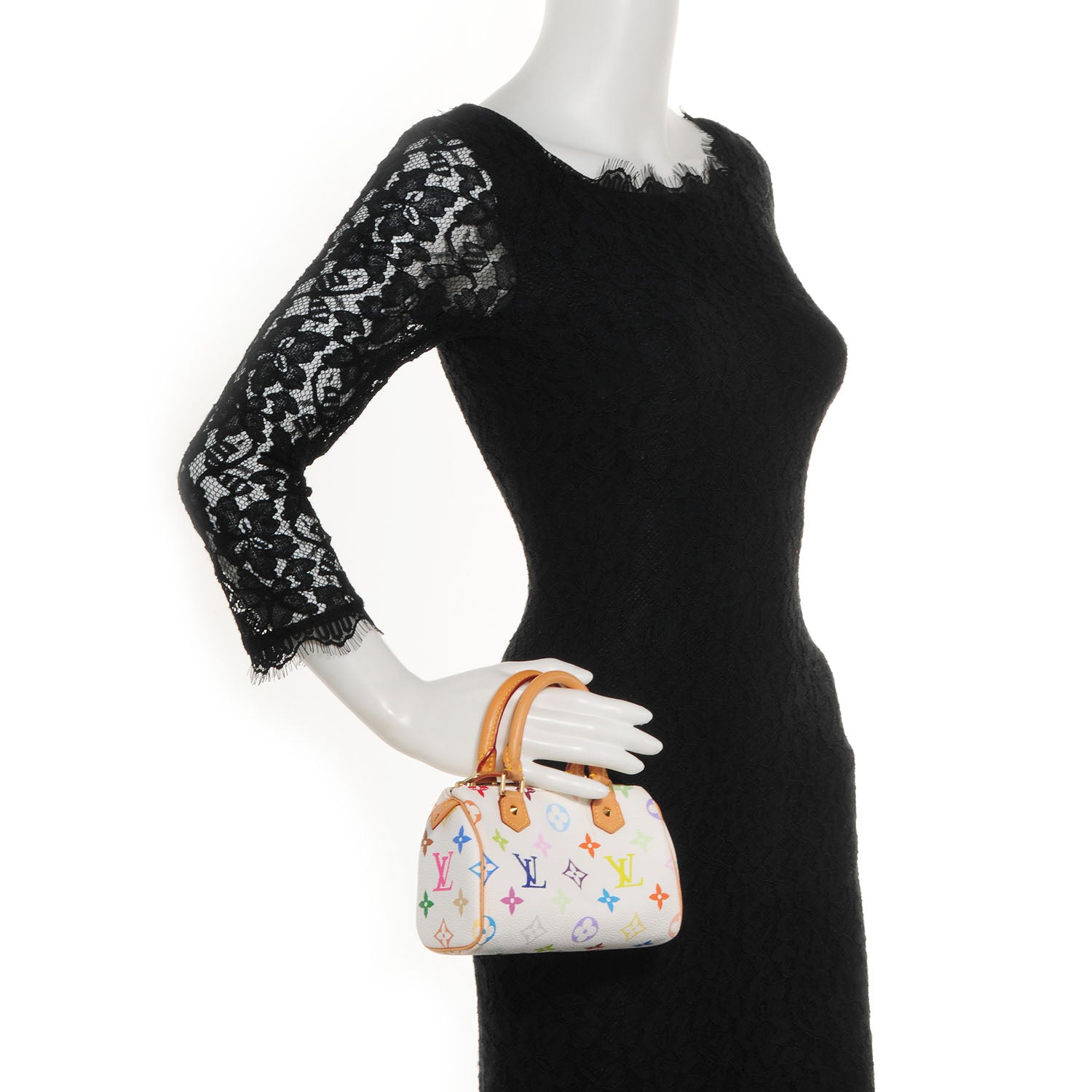 Louis Vuitton Monogram Multicolor Mini Sac HL Speedy White 2 of 7