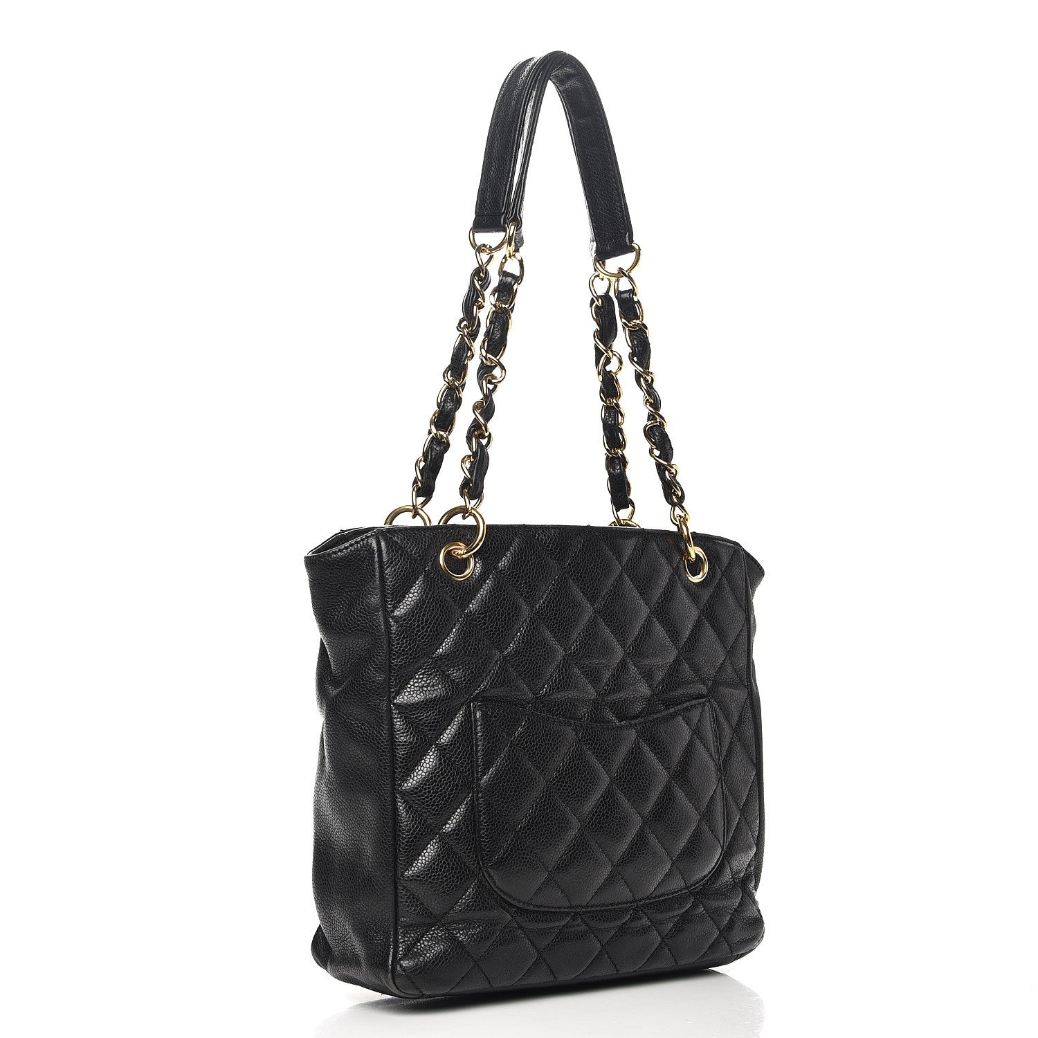 Chanel Caviar Quilted Petit Shopping Tote PST Black 3 of 12
