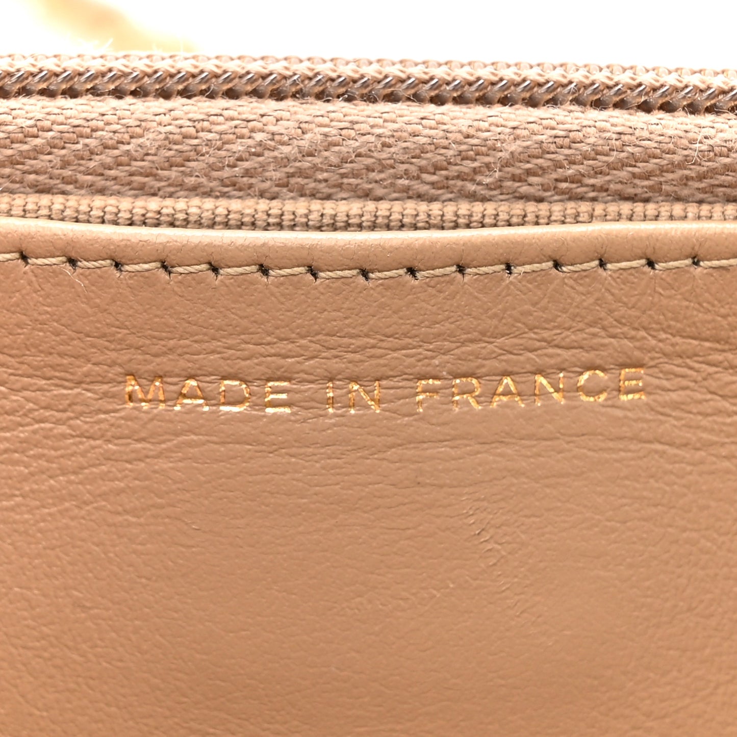 Caviar Quilted Wallet On Chain WOC Beige
