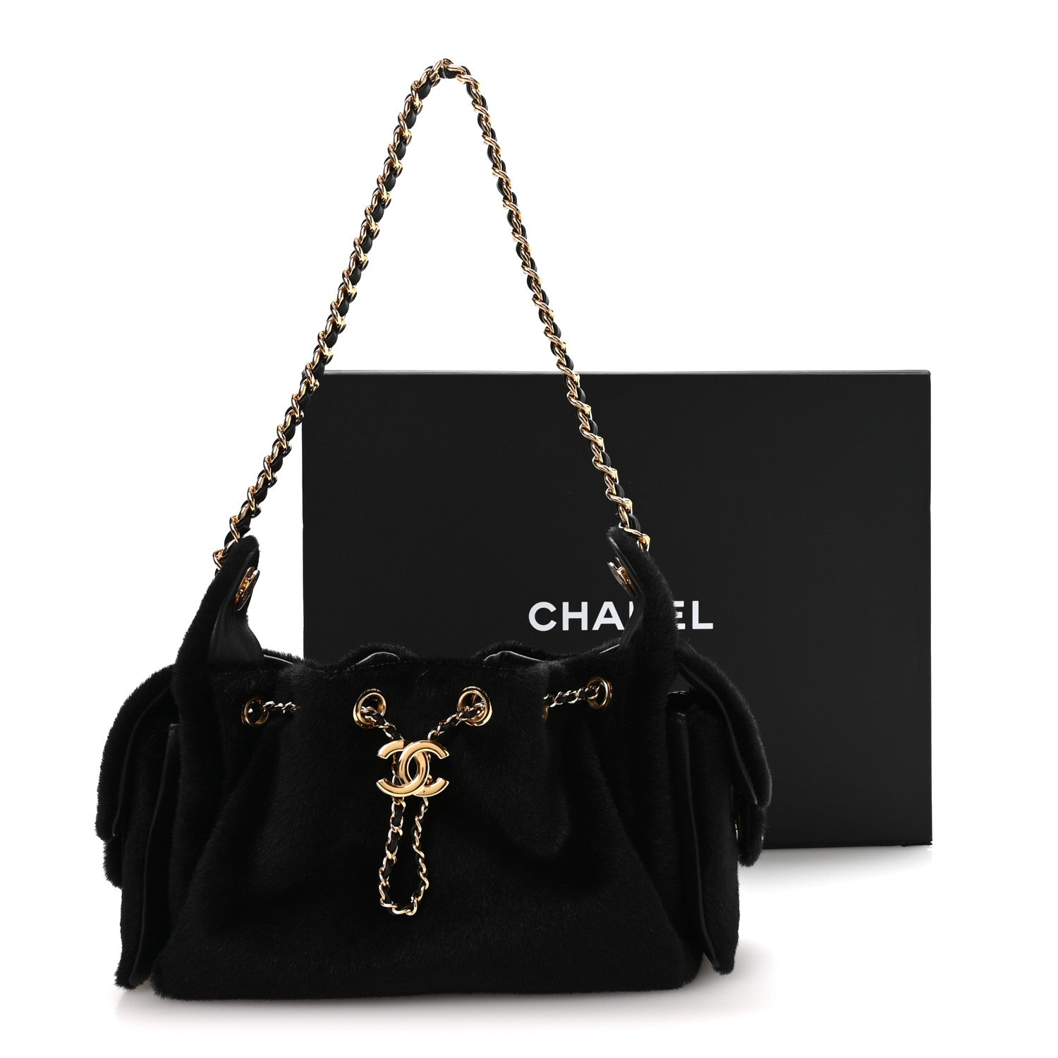 Chanel Pony Hair Mini Chanel 25 Handbag Black 11 of 11