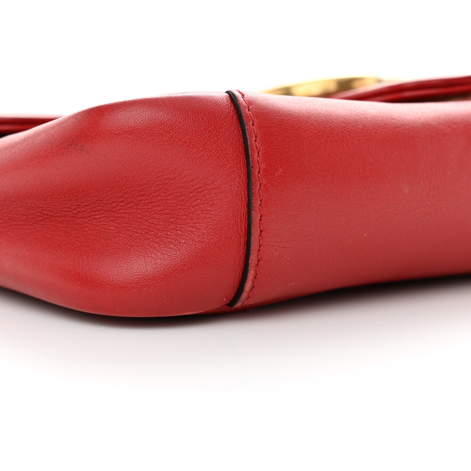 Gucci Calfskin Matelasse Mini GG Marmont Shoulder Bag Hibiscus Red 9 of 16