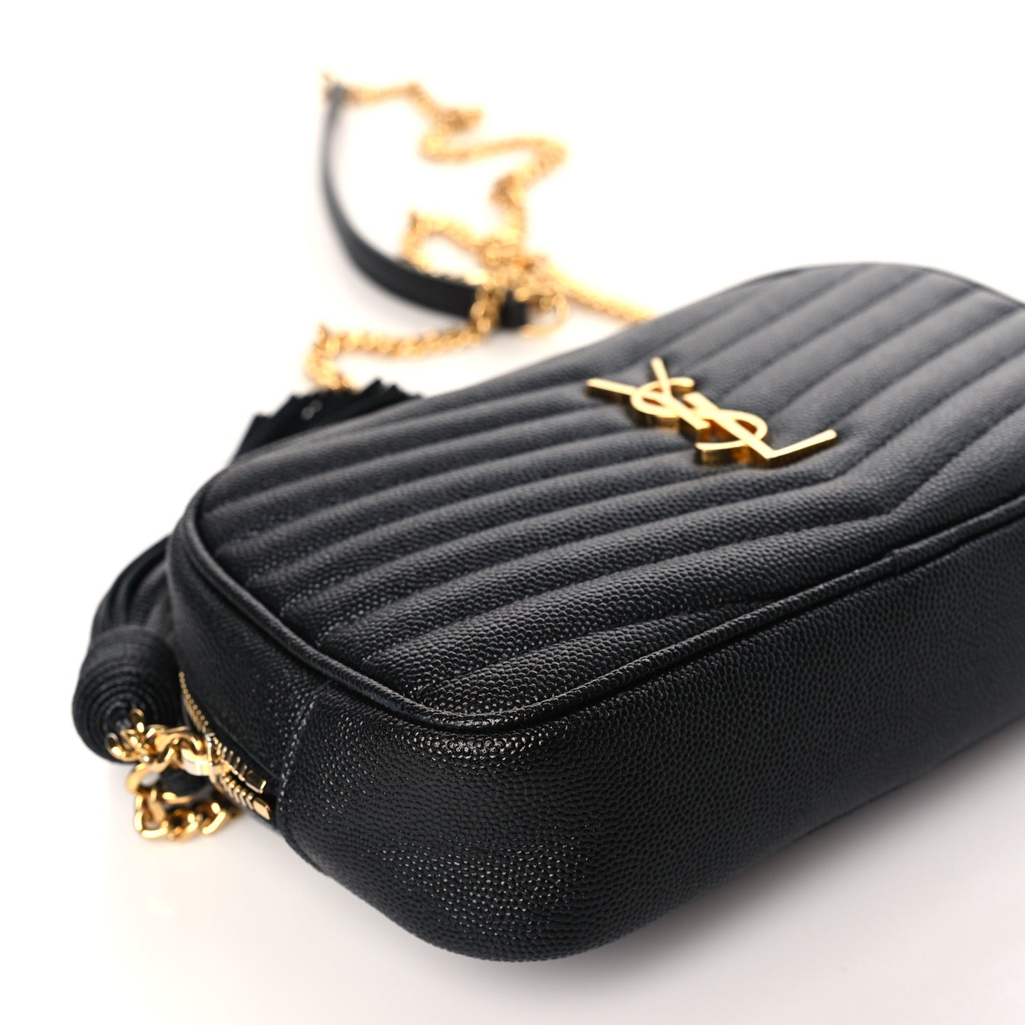 Grain De Poudre Matelasse Monogram Mini Lou Camera Bag Black
