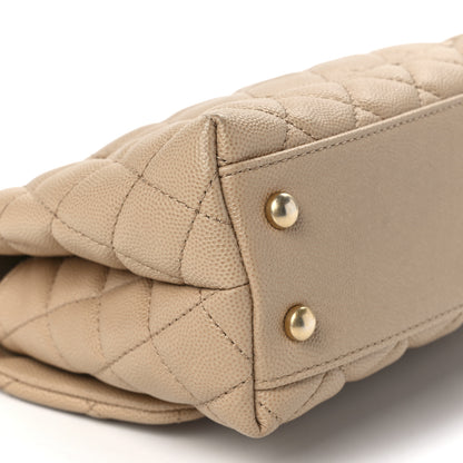 Chanel Caviar Quilted Mini Coco Handle Flap Beige 10 of 11