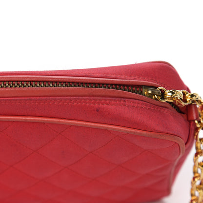 Chanel Satin Quilted CC Tassel Camera Case Red 12 of 15