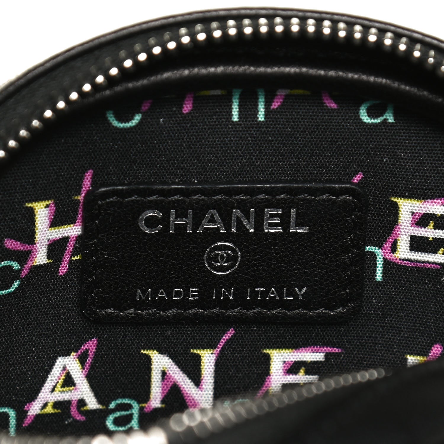 Chanel Lambskin Quilted Zip Around Classic Coin Purse Black 8 of 10