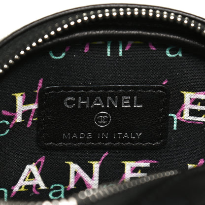 Chanel Lambskin Quilted Zip Around Classic Coin Purse Black 8 of 10