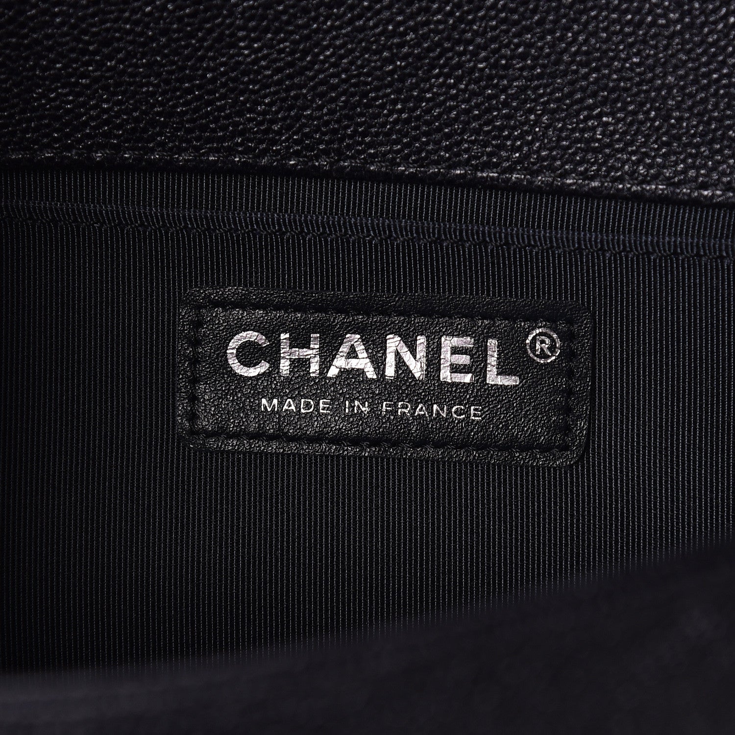 Chanel Caviar Chevron Quilted Medium Boy Flap Black 6 of 10
