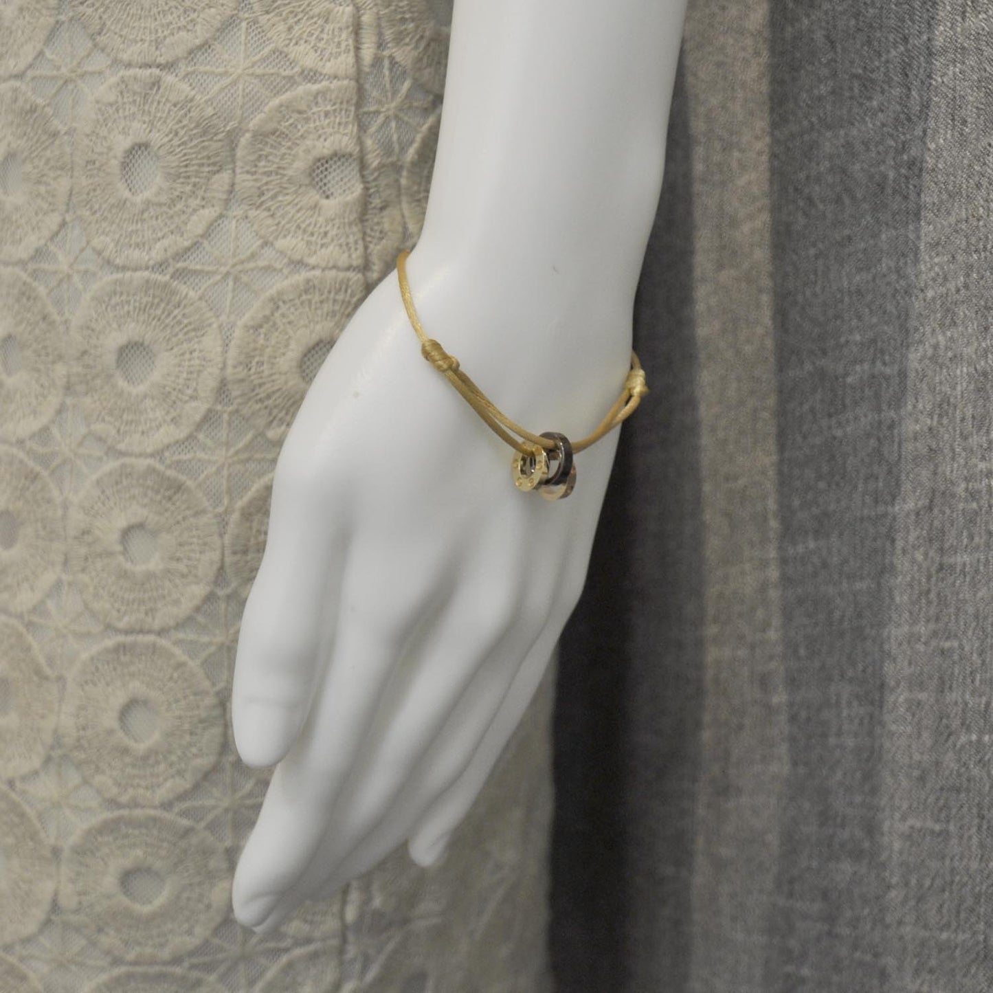18k Yellow and Pink Gold Ceramic Diamond Love Bracelet