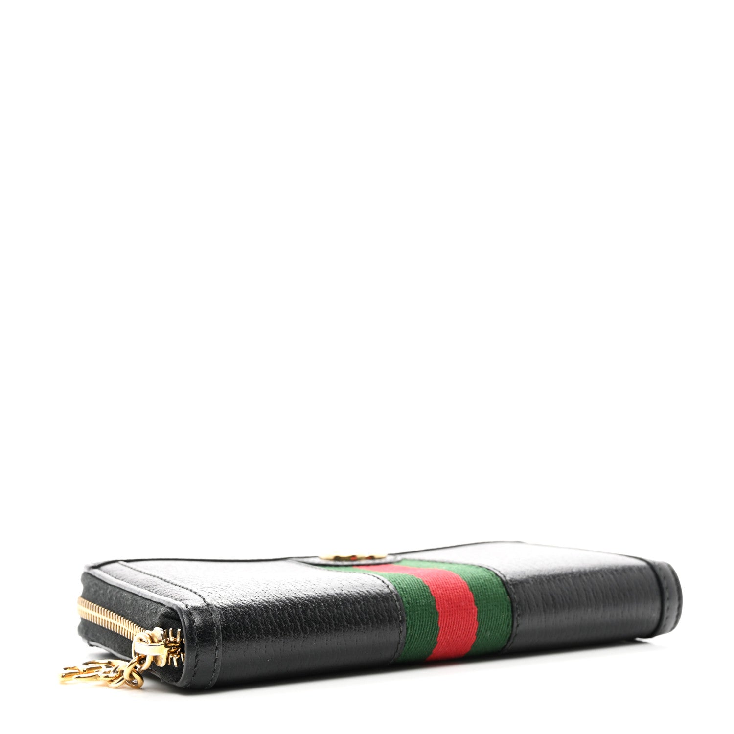 Gucci Calfskin Web Ophidia Zip Around Wallet Black 4 of 7