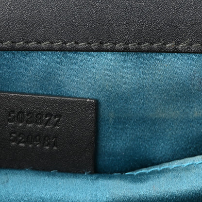 Gucci Suede Patent Web Small Ophidia Chain Shoulder Bag Blue Black 7 of 10