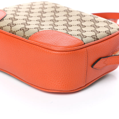 Gucci Monogram Dollar Calfskin Mini Bree Messenger Bag Beige Ebony Sun Orange 6 of 9