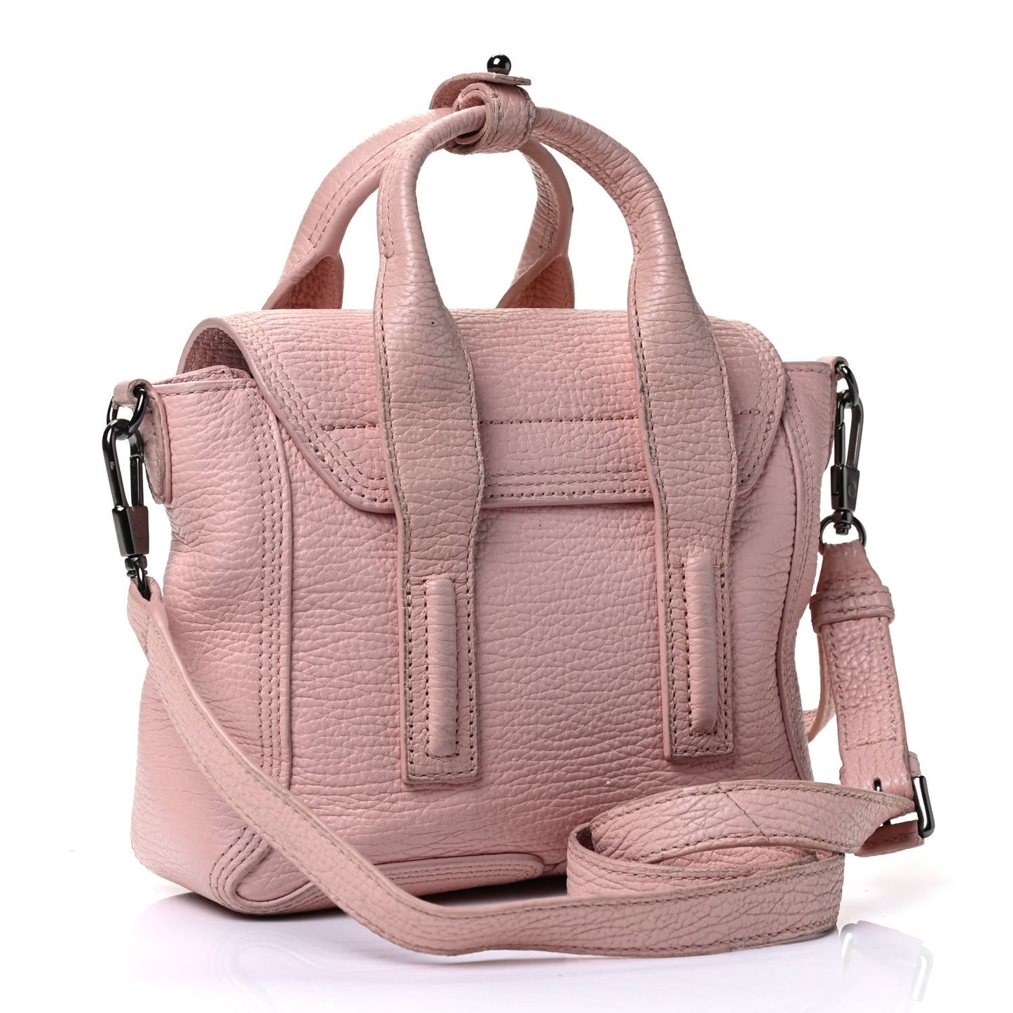 Textured Calfskin Mini Pashli Satchel Petal