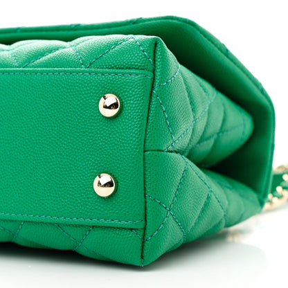 Chanel Caviar Quilted Mini Coco Handle Flap Green 11 of 11