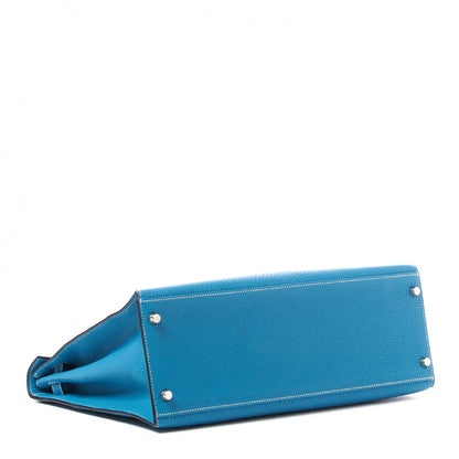 Hermes Togo Kelly Sellier 35 Blue Jean 4 of 35