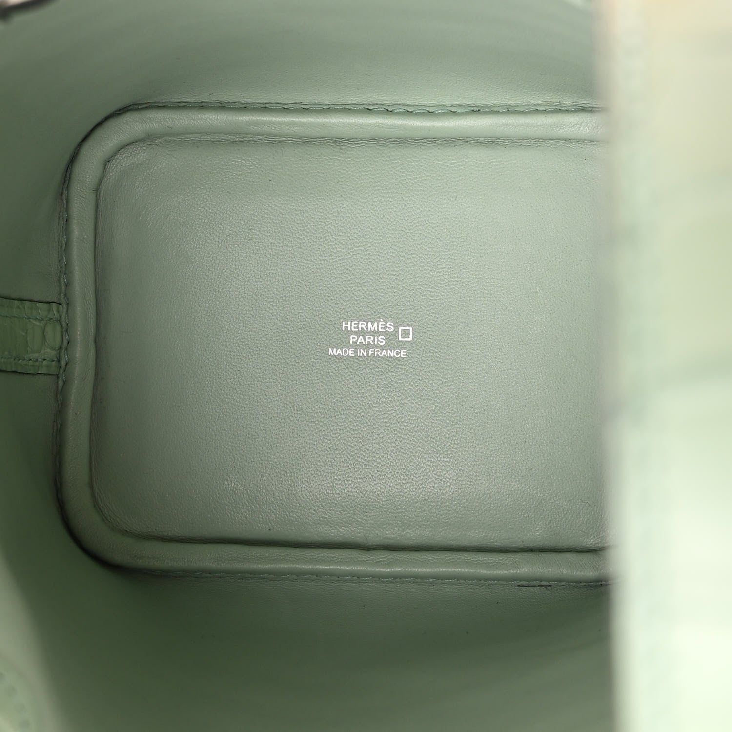 Hermes Matte Alligator Micro Picotin Lock Vert D' Eau 5 of 11