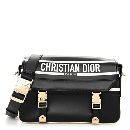 Christian Dior Smooth Calfskin Diorcamp Bag Black White 1 of 10