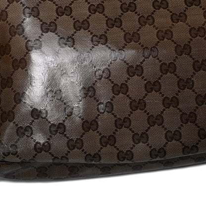 Gucci Crystal Monogram Duchessa Flap Shoulder Bag Dark Brown 9 of 18