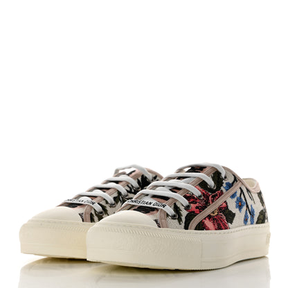 Christian Dior Canvas Rosa Mutabilis Embroidered Womens Walk'N'Dior Low Top Sneakers 36.5 Multicolor 3 of 9