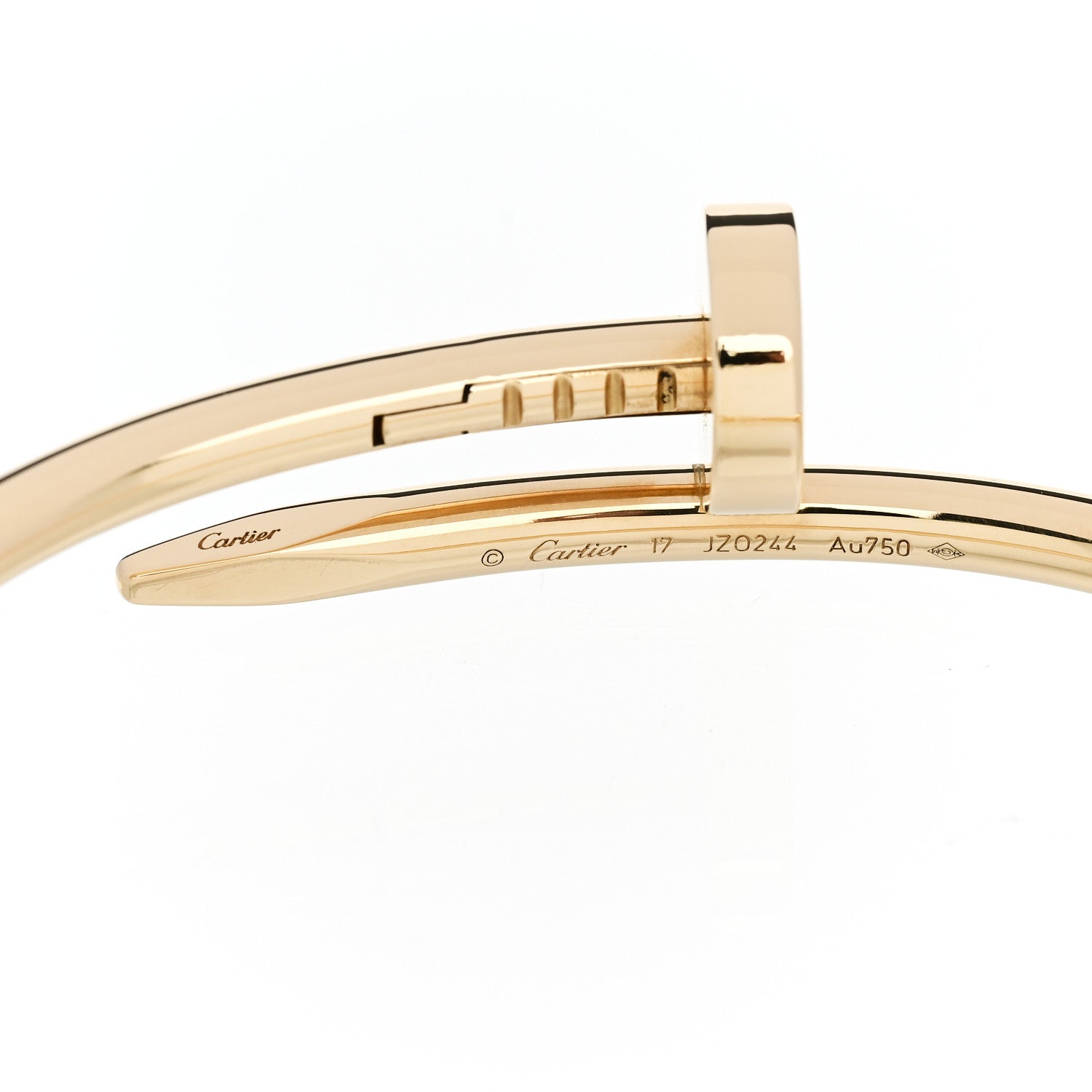 Cartier 18K Yellow Gold Juste Un Clou Bracelet 17 4 of 5