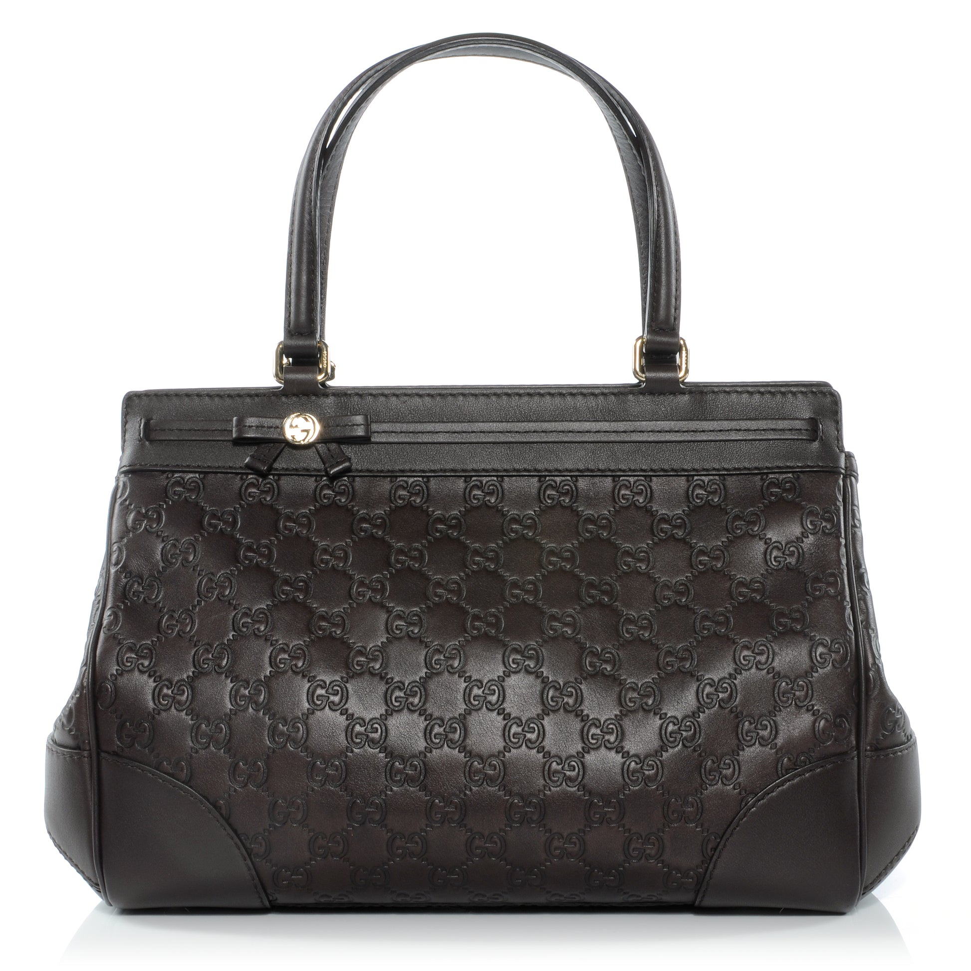 Gucci Guccissima Medium Mayfair Tote Dark Brown 1 of 8
