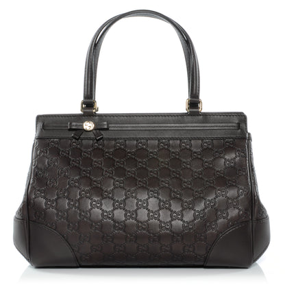 Gucci Guccissima Medium Mayfair Tote Dark Brown 1 of 8