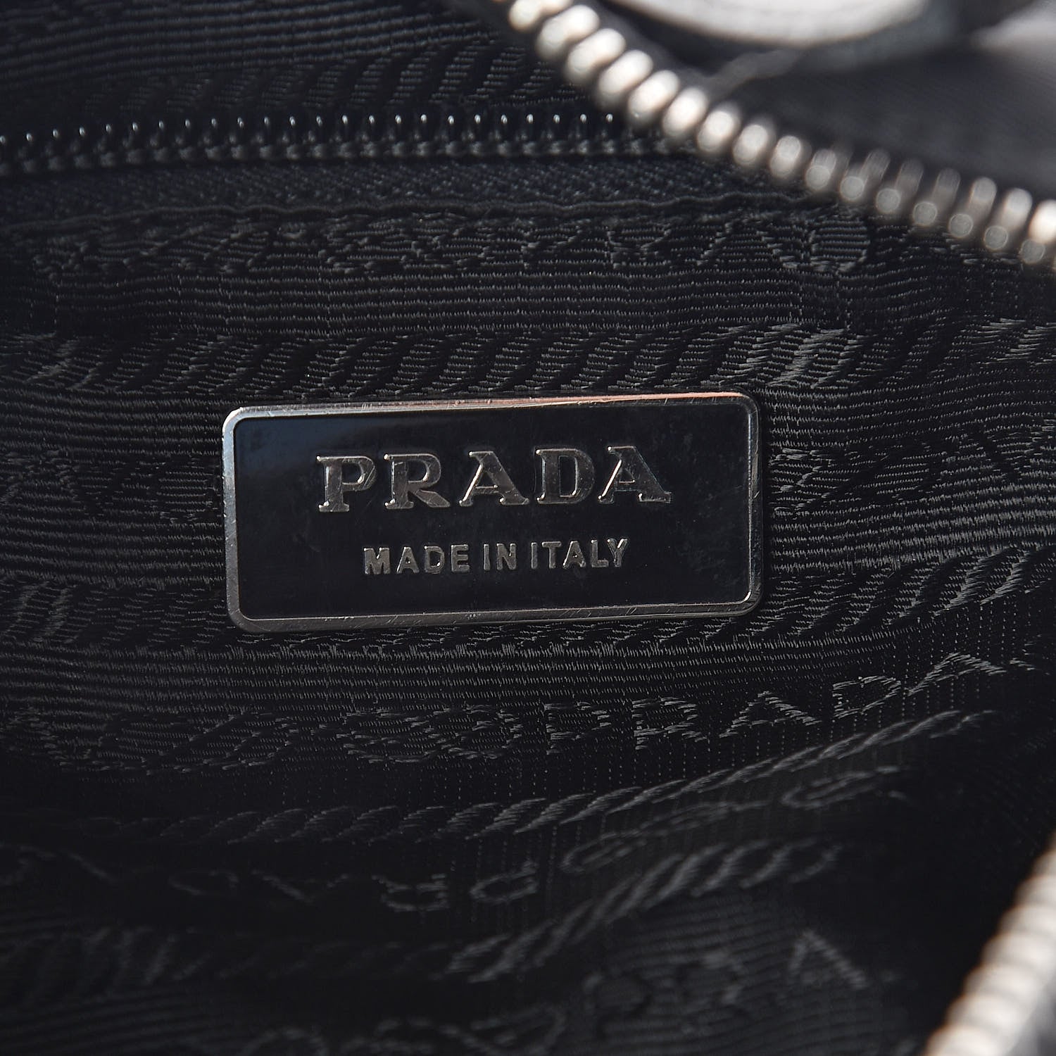 Prada Tessuto Nylon Soft Calfskin Shoulder Bag Black 6 of 12
