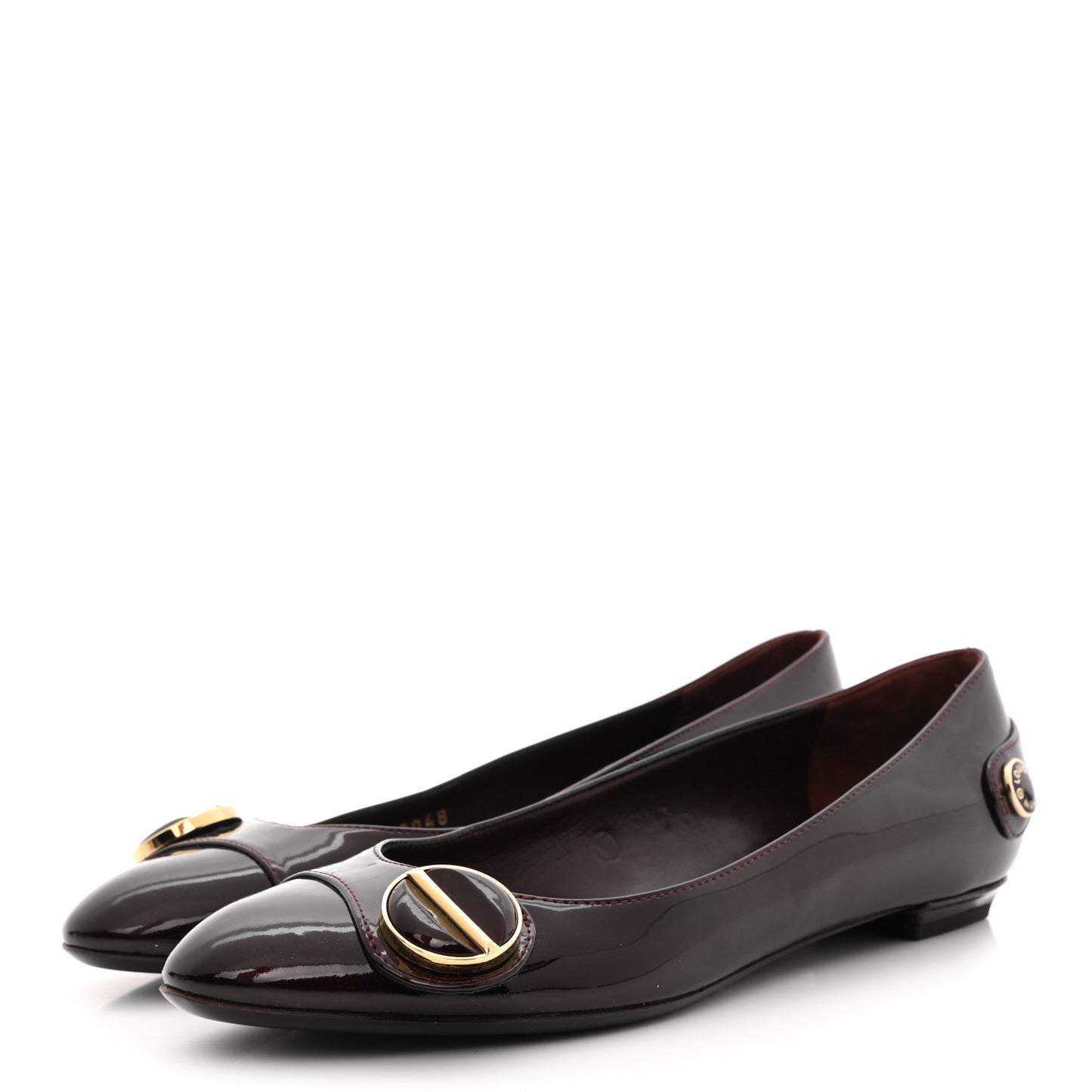 Patent Sloane Ballerina Flats 36 Amarante