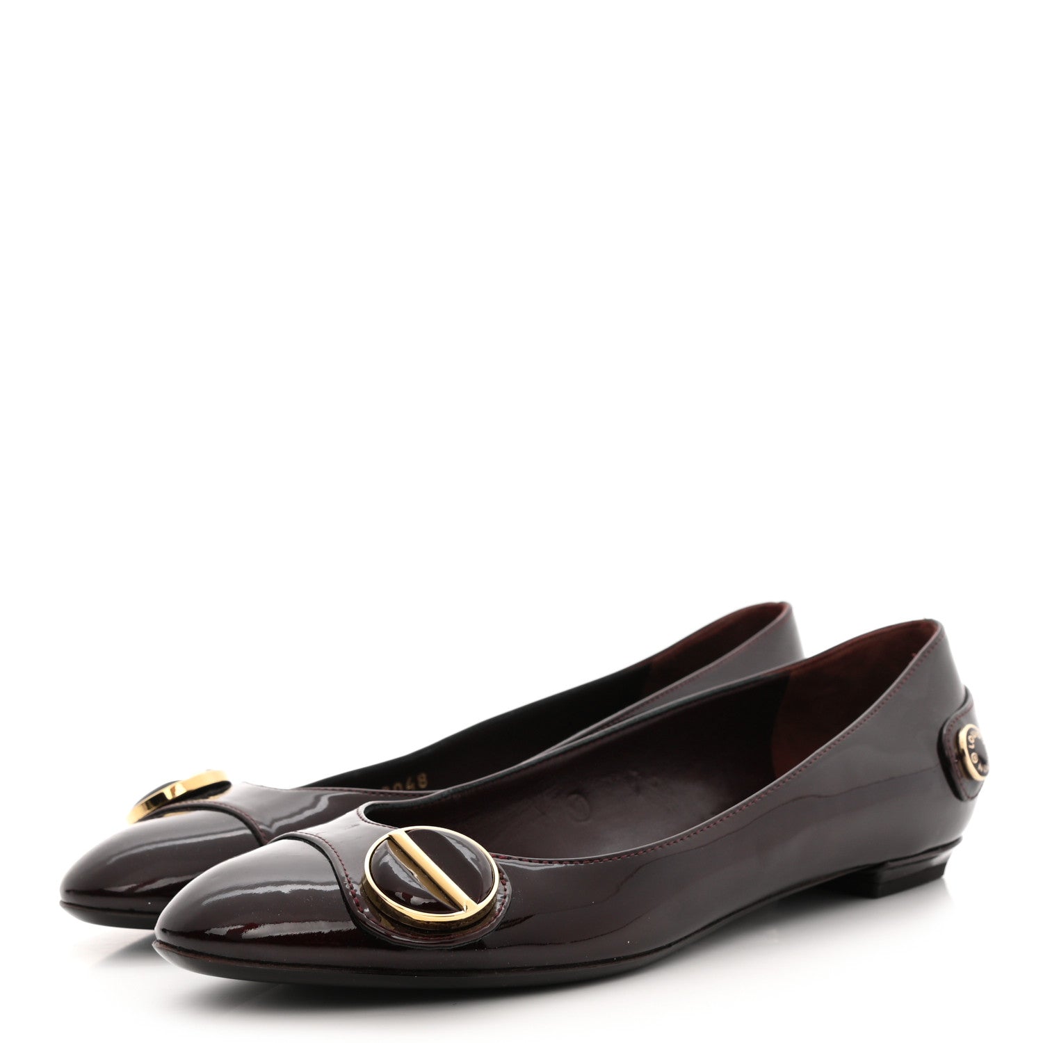 Louis Vuitton Patent Sloane Ballerina Flats 36 Amarante 3 of 12
