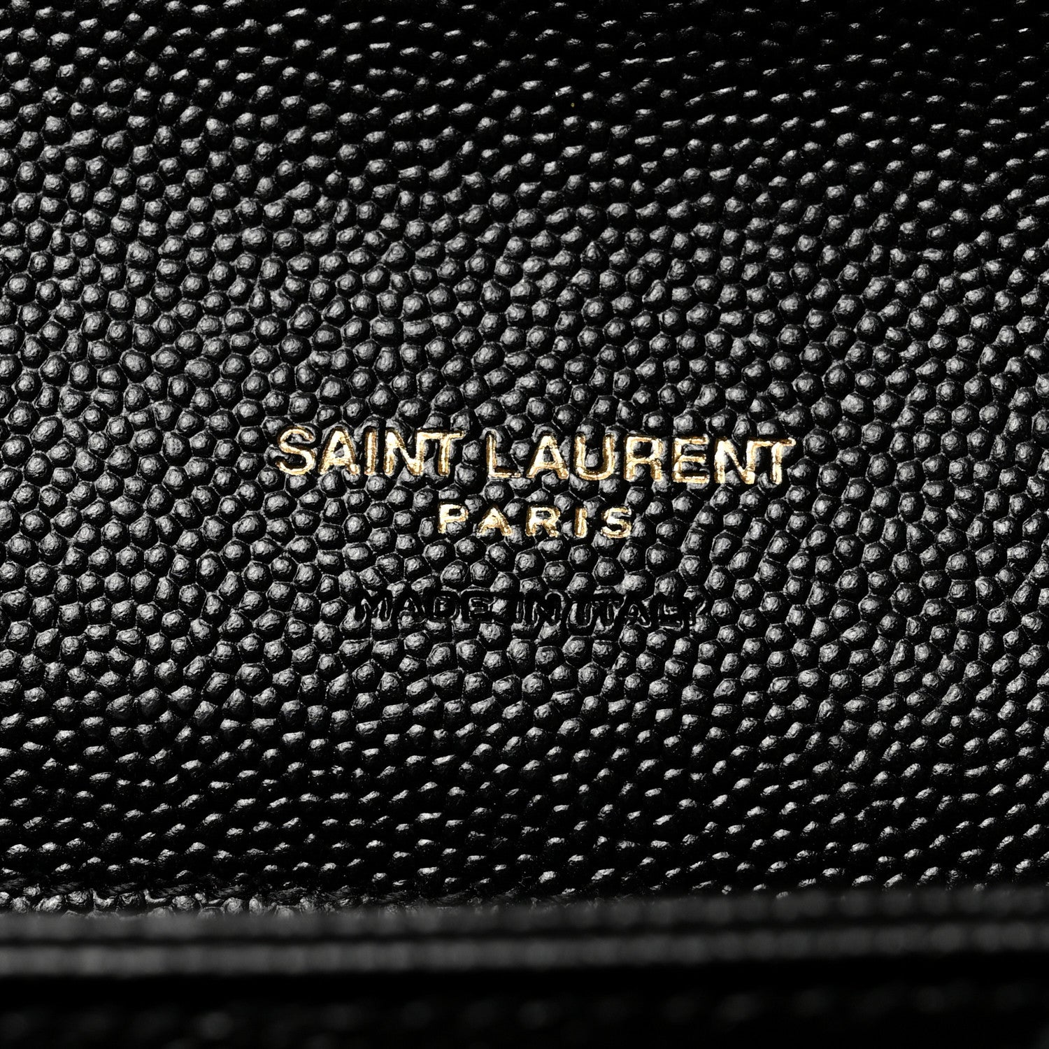 Saint Laurent Grain De Poudre Matelasse Chevron Monogram Envelope Clutch Black 5 of 7