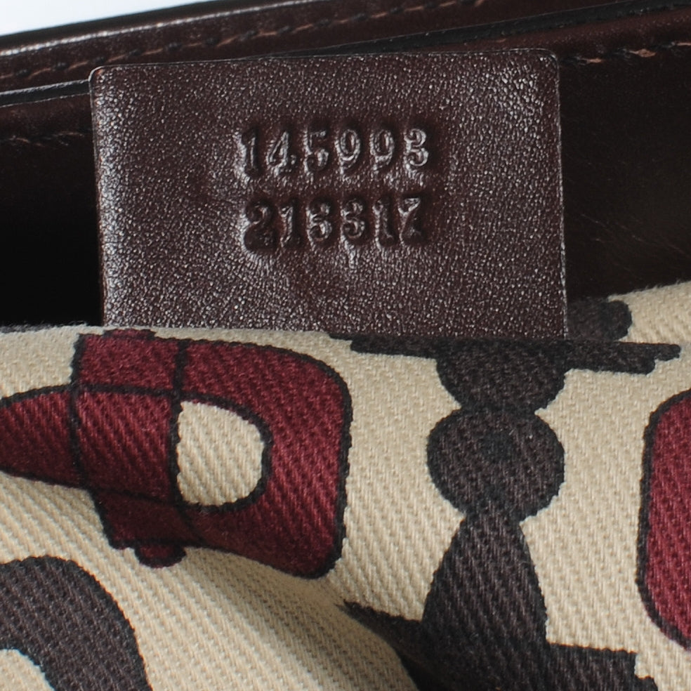 Guccissima Large Punch Tote Chocolate Brown
